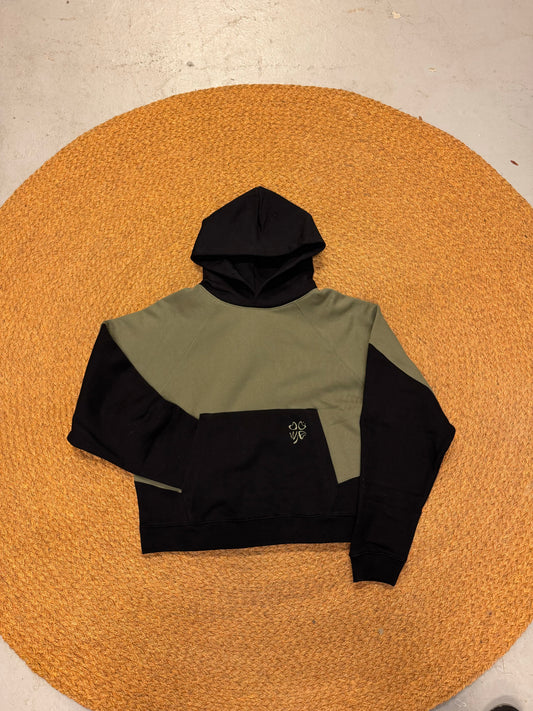 Split Hoodie - Black/Green